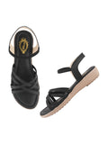 Shoetopia Women'S Snd-1080 Flat Sandal-5 Kids Uk (Snd-1080-Black)-Eu38,Black,5,B0D77PN9JS
