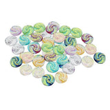 ATORSE 3x50 Pieces Round Flower AB Color Resin Flatback Cabochon Buttons Multicolor