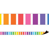 Teacher Created Resources Magnetic Border, 11/2 x 24, Colorful Stripes, Pack of 12 Pieces