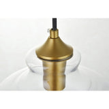 Living District Destry 1-Light Mid-Century Metal Pendant In Brass Finish