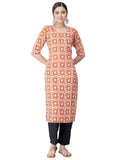 Pinkmint Kurta Set for Women Cotton Printed Straight Kurta with Pant (Pack of 1)