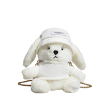 Merishopp Plush Shoulder Bag Gift Bunny Shaped Crossbody Bag For Outdoor Casual Travel