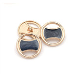 5 Pcs Hollow Design Metal Buttons Sweater Decorative Coat Buttons Sewing Accessories(Rose Gold 18mm)-New