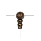 Cherry Blossom Beads Bronzite 10mm Guru Bead with 7x10mm Tower - 3 Sets per Bag