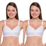 Trylo Sarita Bra Combo-44-White-C-Cup - Pack Of-2,WHITE,44,B0F1N88VS6