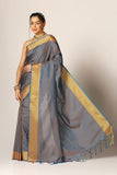 Leriya Fashion Womens Saree || Cotton Silk Solid Saree With Golden Border & Fancy Tassel On Pallu || Saree With Unstitched Blous