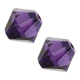 100pcs Adabele Austrian 10mm Faceted Loose Bicone Crystal Beads Purple Velvet Compatible with Swarovski Crystals for Jewelry Cra