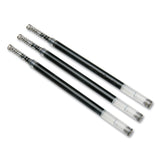 AbilityOne 7510016850103 Vista Gel Ink Pen Refill 1.0mm Bold Point Black Ink 3 Units
