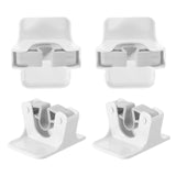 Amosfun 4Pcs Broom Holder Wall Mount Mop Grippers No Drilling AntiSlip Mop Handle Hanger Self Adhesive Dustpan and Broom Organi