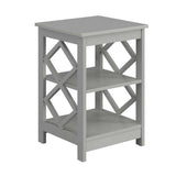 Convenience Concepts Diamond End Table, Gray