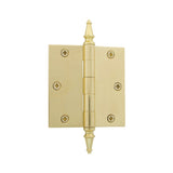 Grandeur Hardware 813023 3.5 Steeple Tip Residential Hinge with Square Corners in Unlacquered Brass, 3.5 x 3.5