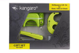 Kangaro Multipurpose Gift Set for Home, Office and School Use (SSG10P) Set of 4 | 1 Stapler HSG10 | 1 Paper Punch Perfo10 | 1