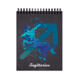 Vprint Sagittarius Spiral Wiro Unruled Blank Pages Notebook Diary Journal Drawing Book Black Paper A4 (Size 8X11)