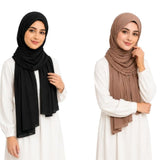 Mahfidha Premium WomenS Uv Protection Hijab Combo Pack 2 Soft Cotton Summer Scarf Lightweight Stretchable Stole Breathable Dupa