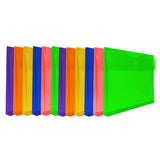 JAM PAPER Plastic Expansion Envelopes with Hook & Loop Closure - Letter Booklet - 9 3/4 x 13 with 1 Inch Expansion - Assorted Co