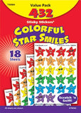 7 Pack TREND ENTERPRISES INC. STINKY STICKERS SMILEY STARS 432/PK