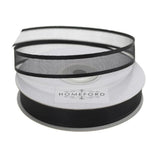 Homeford Satin-Edge Sheer Organza Ribbon, 5/8-inch, 25-Yard, Black