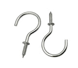 IDEALSV 36 Pcs 1-1/2 Stainless Steel Screw Hooks Screw-in Light Hooks Screw Cup Hook Ceiling Hooks