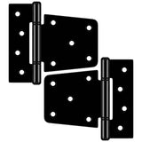 3.5 Inch Heavy Duty Gate Hinges, Extra Thick Black Shed Barn Door Hinges for Wooden Fences, Yard Gate, Vinyl Fence Gate, Garage,