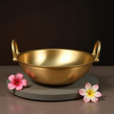 RAM METALS Pure Bronze Kadai for Cooking Pot Healthy Indian Cooking Kadhai Traditional and Authentic Bronze Pot for Daily Use Ay