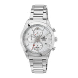 Casio Edifice Efb-710D-7Avudf White Analog Dial Silver Stainless Steel Band Men'S Watch Chronograph Sapphire Glass Ed582