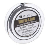 Miyuki Duraline Strong Beading Thread 50m (Smoke Grey, 0.12mm)