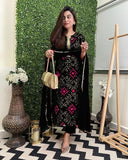 Gosriki Women'S Rayon Blend Straight Bandhej Printed Kurta With Pant & Dupatta (Turae Black-Vks01-Gs_Xxl_Black_Xx-Large),Black,2,B0DPZ8LRSR