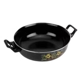 OnHigh Silvoswan Cast Iron Deep Kadhai 3.5 LTR | Induction & Gas Compatible Iron Wok | Heavy Duty Cast Iron Cookware | Strong So