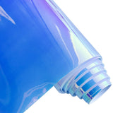 ONEART | 16 Gauge Holographic Iridescent Plastic Vinyl, 16x54 Solid Vinyl Fabric-Opaque Blue