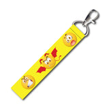 Isee 360 Angry Emoji Lanyard Bag Tag With Swivel Lobster For Gift Luggage Bags Backpack Laptop Bags Travelers Students Worker L