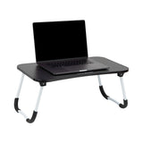 Mind Reader Lap Desk Laptop Stand, Bed Tray, Folding Legs, Couch Table, Portable, MDF, 23.25 L x 13.75 W x 10.5 H, Black
