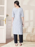 Pinkmint Kurta Set For Women Cotton Printed Straight Kurta With Pant (Pack Of 1) Multicolor25 S