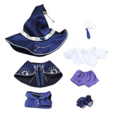 niannyyhouse 10cm 20cm Plush Doll Clothes Hat Shawl Vest Shirt Pants Tie Shoes Magic Suit Doll Accessories Dress Up (Purple, 20c