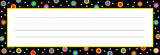 Creative Teaching Press Dots on Black Name Plates (4499), Multi/Black, 31/2 X 9 in