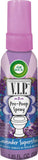 Air Wick V.I.P. Pre-Poop Toilet Spray, Up to 100 uses, Contains Essential Oils, Lavender Superstar Scent, Travel Size, 1.85 oz,