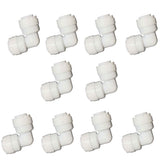 YZM Quick Connect fittings RO Water Filters Pack of 10 (Elbow,3/8 Tube OD)