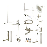 Kingston Brass CCK1178DPL Vintage 7-Inch Centerset Clawfoot Tub Fixture with Shower Riser Package Combo, Oil Rubbed Bronze