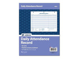 Adams Daily Attendance Record, 8.5 x 11 Inches, 3Hole Punched, 50Pack, White (9493)