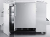 Outdoor Serving Cart With Space For 24 Wide Refrigerator