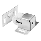 PrimeLine N 7386, Satin Nickel Steel Housing and Strike Cabinet Door Roller Catch, single pack