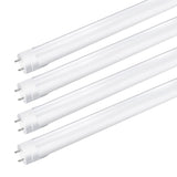 LightingWill LED T8 Light Tube 2FT, Warm White 3000K-3500K, Dual-End Powered Ballast Bypass, 1000Lumens 10W (24W Fluorescent Equ
