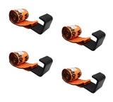 Mytee Products (4 Pack) 4 x5 Orange Roll Off Winch Strap for Container w/Large Flat Hook 5400 lbs WLL High Abrassion Trailer