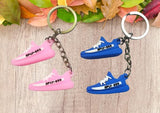 (Pack Of 2) 3D Double Sneaker Keychain, Miniature Shoe Keyring For Kids, Bike, Scooty, Girls Boys Gifts, Bag Pendant, Collectibl