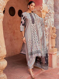 Libas Womens Printed Silk Blend Straight Kurta With Salwar And Dupatta Grey 2Xl