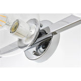 Living District Rogelio 3-Light Iron & Glass Bath Sconce In Chrome/Clear