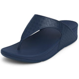 Ortho Joy Eva Slipper For Women || Waterproof & Everyday Flip Flops For Ladies || Slippers With Cushion Foot Bed || Anti-Slip Sole || Sweat Free,Navy Blue,3,B0DVZJY1YG