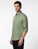 Fyltr Men'S Solid 100% Cotton Casual Full Sleeves Shirt With Pocket Rifle Green,Rifle Green,Rifle Green,S