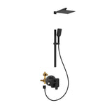 Pulse Showerspas 3008-Mb Matte Black Combo Shower System, 2.5 Gpm