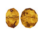 24pcs Adabele Austrian 6mm Faceted Rondelle Crystal Beads Amber Yellow Compatible with Swarovski Crystals Preciosa