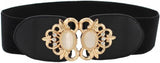 Tagve Fashion Women Wide Waist Elastic Stretch Belt Cinch Waistband Women Cummerband Plus Size Girls Waistband Waist Seal Wide B